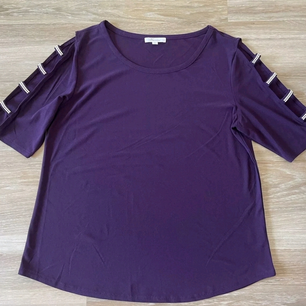 89TH & Madison 2X Purple Rhinestone Top